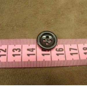 bouton acrylique marron / bordeaux, 14 mm, de belle qualité