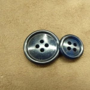 bouton acrylique marine à 4 trous, 22 mm, de belle qualité