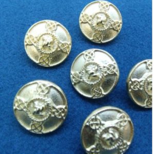 bouton à queue métal doré, 20 mm, vendu par 6