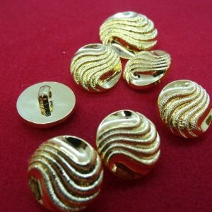 LOT DE 6 boutons acrylique à queue doré