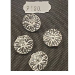 bouton acrylique transparent 16 mm, vendu par 6