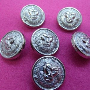 bouton acrylique argent, 21 mm, vendu par 6