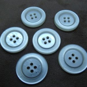 bouton acrylique blanc à 4 trous, 23 mm, vendu par 6