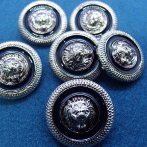 bouton acrylique gris anthracide,25 mm,vendu par 6