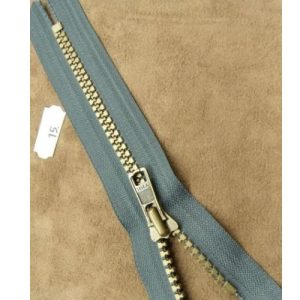 FERMETURE FORTE GRIS ,15 cm, MAILLE INJECTEE N°5- BRONZE
