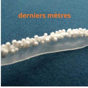 ruban passepoil perlé blanc 13 mm