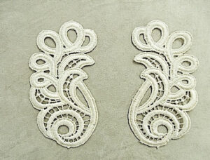 INCRUSTATION GUIPURE MOTIF VENICAN- ECRU