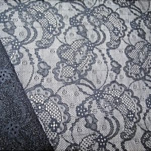 DENTELLE DE CALAIS EN LAIZE NOIRE de très belle qualité