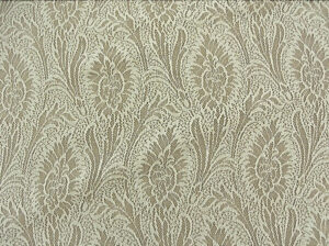 DENTELLE DE CALAIS EN LAIZE IVOIRE MOTIF FEUILLE