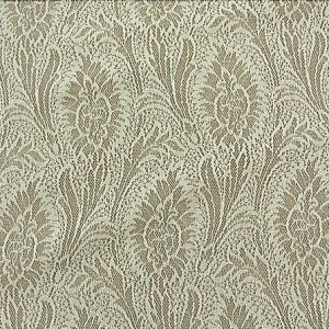 DENTELLE DE CALAIS EN LAIZE IVOIRE MOTIF FEUILLE