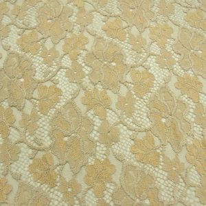 DENTELLE DE CALAIS-120cm- SAUMON ET BEIGE