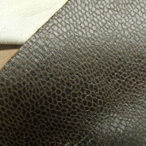 TISSUS SKAÏ SIMILI CUIR -MARRON