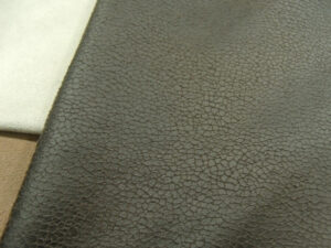 TISSUS SKAÏ SIMILI CUIR -MARRON CRAQUELET