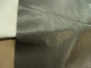 TISSU SKAÏ SIMILI CUIR - MARRON BRILLANT