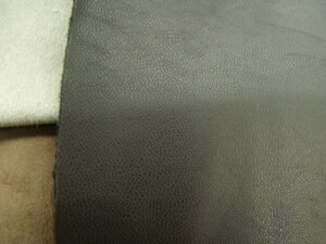 TISSU SKAÏ SIMILI CUIR -MARRON doublé façon DAIM