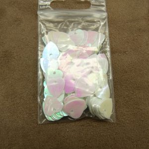 SEQUIN en forme de cœur nacré métallisées