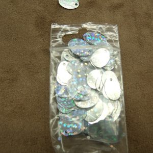 SEQUIN en forme de goutte argenté métallisées