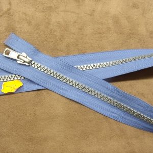 FERMETURE SEPARABLE-55 cm- BLEU/ARGENT