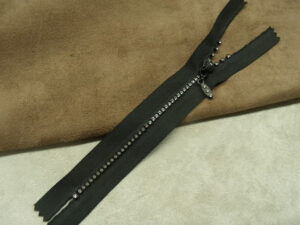 FERMETURE A STRASS- 15 cm- NOIR