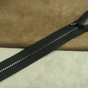 FERMETURE A STRASS- 20 cm- NOIR