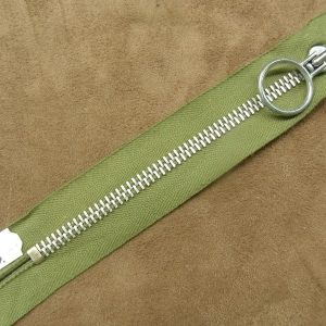 FERMETURE METALIQUE- 15 cm- VERT A TIRETTE