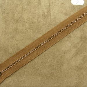 FERMETURE METALIQUE-20 cm- MARRON CLAIR