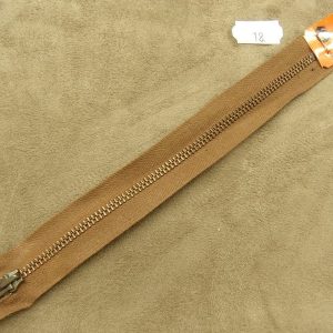 FERMETURE METALIQUE- 18 cm- MARRON CLAIR