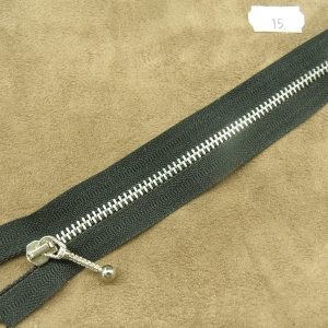 FERMETURE METALIQUE- 15 cm- NOIR- A TIRETTE