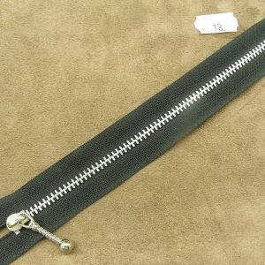 FERMETURE METALIQUE-18 cm- NOIR - A TIRETTE