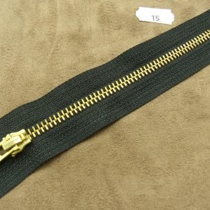 FERMETURE METALIQUE-15 cm- NOIR