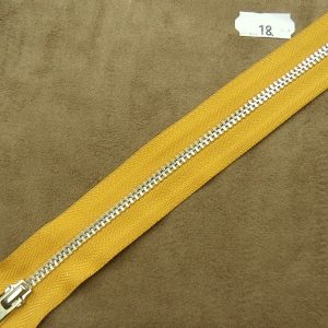 FERMETURE METALIQUE- 18 cm- JAUNE MOUTARDE