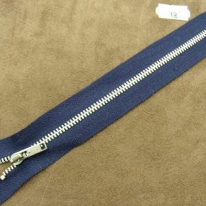 FERMETURE METALIQUE-18 cm-BLEU