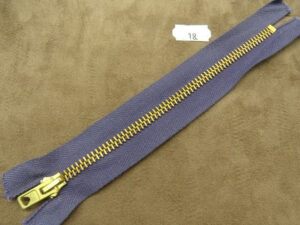 FERMETURE METALIQUE-18 cm- VIOLET