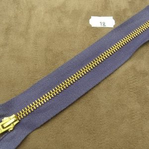 FERMETURE METALIQUE-18 cm- VIOLET
