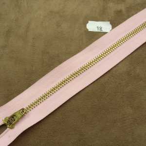 FERMETURE METALIQUE-18 cm- ROSE