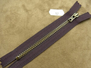 FERMETURE METALIQUE-12 cm- VIOLET
