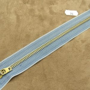 FERMETURE METALIQUE- 20 cm- BLEU JEAN 'S