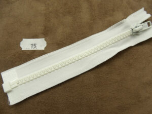FERMETURE SEPARABLE- 15 cm- BLANCHE