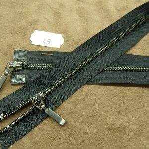 FERMETURE SEPARABLE- DOUBLE CURSEUR-45 cm- NOIR