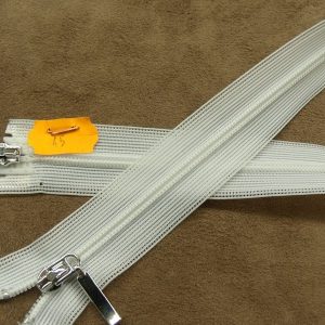 FERMETURE SEPARABLE- DOUBLE CURSEUR-45 cm- BLANCHE A TIRETTE
