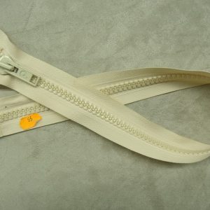 FERMETURE SEPARABLE- GROSSE MAILLE- 55 cm- CREME