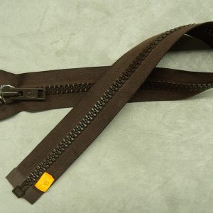 FERMETURE SEPARABLE- GROSSE MAILLE-55 cm- MARRON