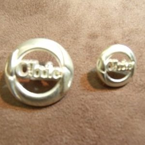 BOUTON ARGENT motif: CHIC