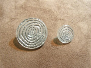 BOUTON ARGENT BRILLANT