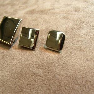 BOUTON CARRE- ARGENT