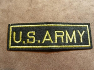 ÉCUSSON motif US ARMY- NOIR & OR