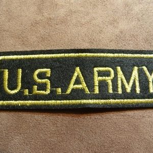 ÉCUSSON motif US ARMY- NOIR & OR