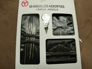 60 AIGUILLES ASSORTIES + ENFILE AIGUILLE