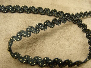RUBAN LISERE CROQUET - 7 mm- NOIR
