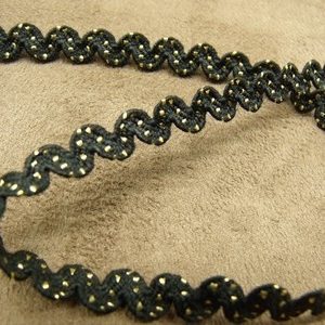 RUBAN LISERE CROQUET - 7 mm- NOIR